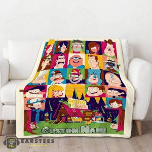 Alternative view of Good Gravity Falls Mystery Shack Characters Collage Blanket Fleece Customized Blanket