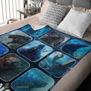 Alternative view of Good King Of The Monsters Godzilla Blanket Fleece Customized Blanket