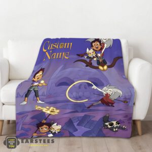 Alternative view of Good Luz Noceda With King And Eda Clawthorne The Owl House Blanket Fleece Customized Blanket