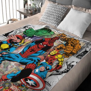 Alternative view of Good Marvel Comics Superhero Blanket Fleece Customized Blanket