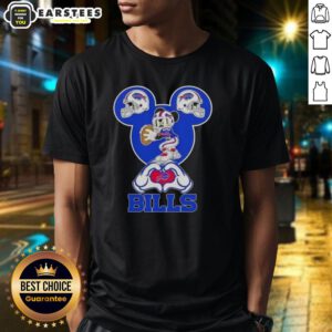 Good Mickey Hands Heart Love Cincinnati Bengals Football T-Shirt featuring playful Mickey Mouse design for fans.