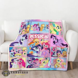 Alternative view of Good My Little Pony Characters Friendship Is Magic Collage Blanket Fleece Customized Blanket