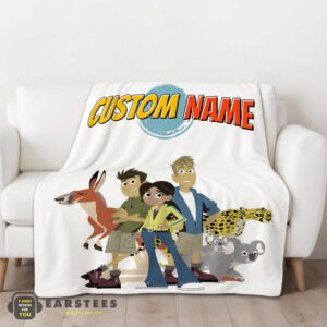 Alternative view of Good Nice Wild Kratts Characters Blanket Fleece Customized Blanket