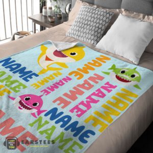 Alternative view of Good Personalized Baby Shark Blanket Fleece Customized Blanket