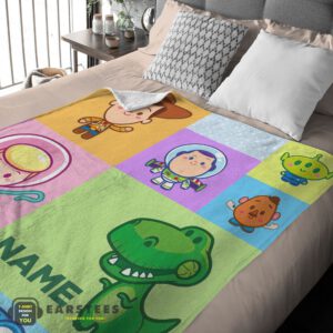 Alternative view of Good Pixar Toy Story Chibi Character Blanket Fleece Customized Blanket