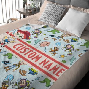Alternative view of Good Pixar Toy Story Cowgirl With All Friends Blanket Fleece Customized Blanket
