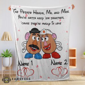 Good Pixar Toy Story Mr. Potato and Ms. Potato Blanket Fleece Customized Blanket