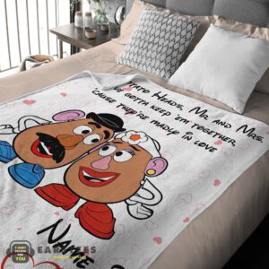 Alternative view of Good Pixar Toy Story Mr. Potato and Ms. Potato Blanket Fleece Customized Blanket