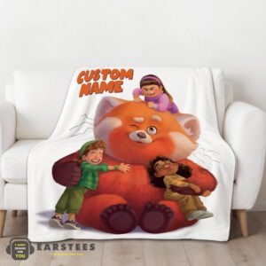Alternative view of Good Pixar Turning Red With Friends Blanket Fleece Customized Blanket
