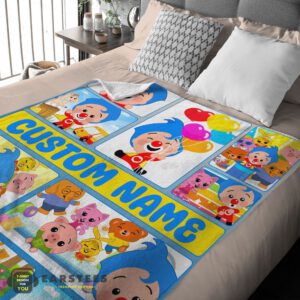 Alternative view of Good Plim Plim & Friends Collage Blanket Fleece Customized Blanket