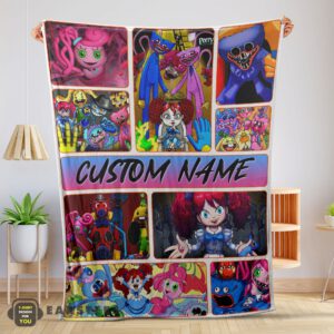 Good Poppy Playtime Miss Poppy With Friends Horror Blanket Fleece Customized Blanket