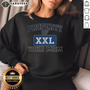 Good Property of XXL Your Mom Kenny Powers Sweatshirt in black, featuring bold graphic design and cozy fit for casual wear.