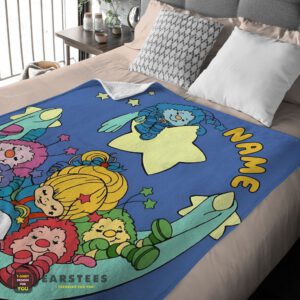 Alternative view of Good Rainbow Brite Sleeping on the Star Blanket Fleece Customized Blanket