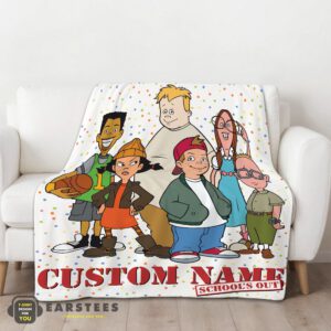 Alternative view of Good Recess Cartoon School's Out Blanket Fleece Customized Blanket