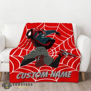 Alternative view of Good Spider-Man Into the Spider-Verse Miles Morales Blanket Fleece Customized Blanket