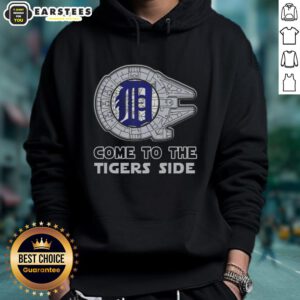 Good Star Wars Come To The Detroit Tigers Side Hoodie featuring iconic designs and team colors for fans.