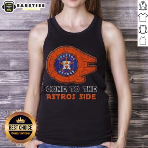 Good Star Wars Come to the Houston Astros side tank top featuring a unique design for fans of baseball and sci-fi.