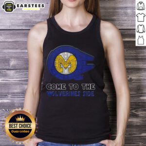 Good Star Wars Come To The Michigan Wolverines Side Tank Top featuring bold graphics and a sporty design for fans.