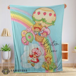 Good Strawberry Shortcake Cartoon With Friends Blanket – Customize Blanket