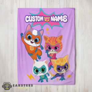 Good Super Kitties Assemble Feline Heroes In Action Blanket Fleece Customized Blanket