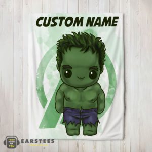 Good Superhero Marvel Avenger Chibi Hulk Blanket Fleece Customized Blanket