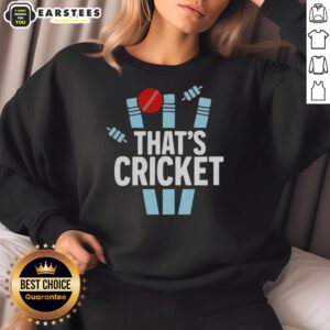 Good That's Cricket logo sweatshirt featuring a stylish design for cricket enthusiasts, perfect for casual wear.