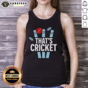 Good That's Cricket logo tank top featuring a stylish design perfect for cricket fans and casual wear enthusiasts.