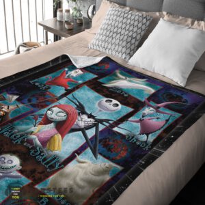 Alternative view of Good The Nightmare Before Christmas Jack Skellington Family Halloween Customized Blanket