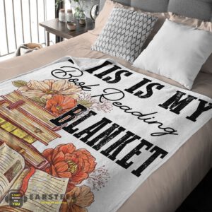 Alternative view of Good This Is My Book Reading Blanket Fleece Customized Blanket