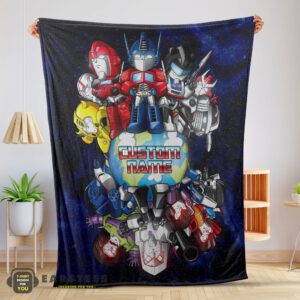 Good Transformers Team Chibi Cute Fleece Blanket Customize Blanket