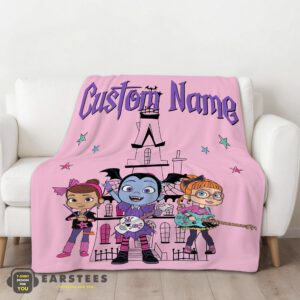 Alternative view of Good Vampirina With Poppy Peepleson & Bridget Drawing Blanket Fleece Customized Blanket