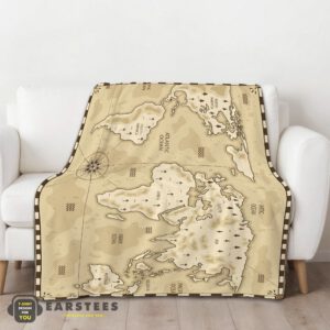Alternative view of Good Vintage Pirate World Map Sepia Nautical Adventure Blanket Fleece Blanket