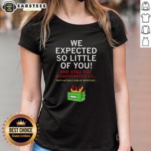 Alt Text: Good We Expected So Little Of You NCT Ladies Tee featuring vibrant design and comfortable fit for fans.