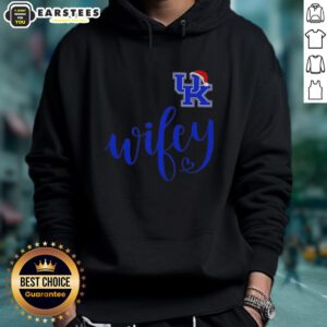 Alt Text: Good Wifey Kentucky Wildcats Santa Hat hoodie for Merry Christmas, perfect for festive sports fans.