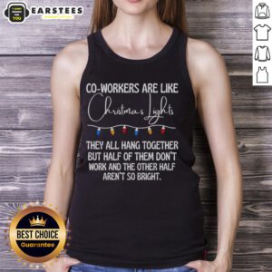 Nice co-workers are like Christmas lights tank top featuring a vibrant design, perfect for festive office celebrations.
