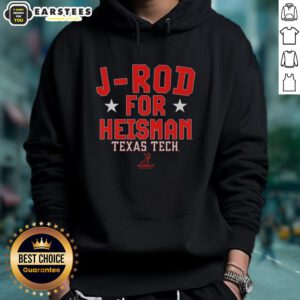Jacob Rodriguez hoodie for Heisman featuring Nice J-Rod design, perfect for Texas Tech Red Raiders football fans.