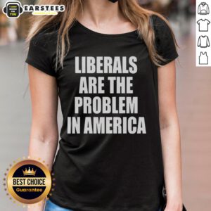 Nice Liberals Are The Problem In America Ladies Tee showcasing a bold graphic design on a stylish women's t-shirt.