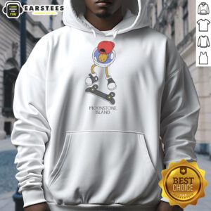 Skateboarding on Nice Moonstone Island wearing a stylish hoodie, perfect for outdoor adventures and casual fashion.
