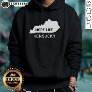 Cozy Nice More Like Kentucky Map Hoodie featuring a colorful graphic of Kentucky's map, perfect for casual style.