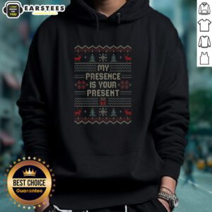 Nice My Presence Is Your Present Hoodie in vibrant colors, perfect for casual wear and gifting, showcasing stylish design.