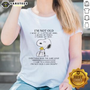 Nice Peanuts Snoopy tee featuring 'I'm Old' design, perfect for fans of vintage cartoon apparel.