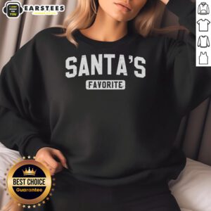 Cozy Nice Santa's Favorite Sweatshirt featuring festive design, perfect for holiday celebrations and winter wear.