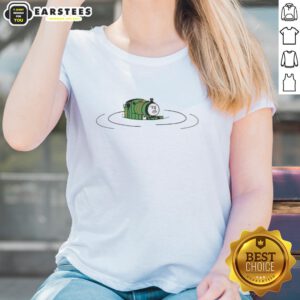 Nice Thomas and Friends Percys Plunge Ladies Tee featuring vibrant graphics of Percy and friends on a stylish shirt.