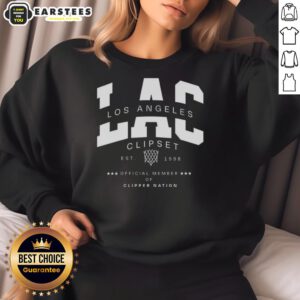 Official Los Angeles Clipset Basketball sweatshirt, established 1998, perfect for members of Clipper Nation.