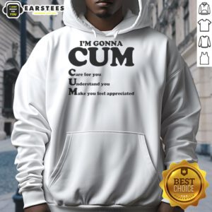 Premium I'm Gonna Cum 2025 Hoodie in black, featuring bold graphic design and comfortable fit for casual wear.
