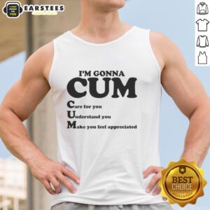 Premium I'm Gonna Cum 2025 tank top featuring bold graphic design, perfect for casual wear and statement fashion.