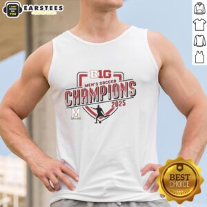 Premium Maryland Terrapins 2025 Big Ten Men's Soccer Champions tank top showcasing team pride and sport style.