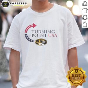 Premium Missouri Tigers X Freedom Turning Point USA Charlie Kirk T-Shirt featuring vibrant graphics and comfortable fit.