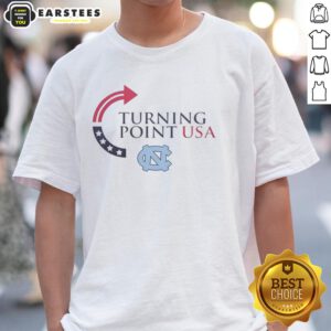 Alt Text: Premium North Carolina Tar Heels X Freedom Turning Point USA Charlie Kirk T-Shirt featuring vibrant team colors and logo.