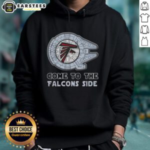 Premium Star Wars Atlanta Falcons side hoodie featuring unique design, perfect for fans of both franchises.
